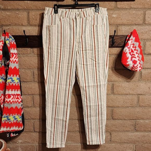 American Eagle Outfitters Denim - AMERICAN EAGLE Striped High Rise Jeggings size 14